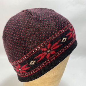 Black Canyon Polartec Wool Knit Cap Beanie Hat Nordic Fair Isle Fleece Band